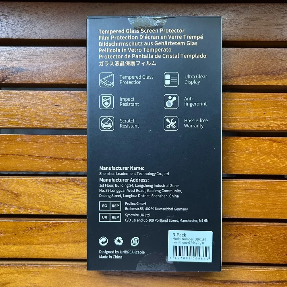 UNBREAKable screen protectors, set of 3, fits iPhone 6, 6s, 7, 8